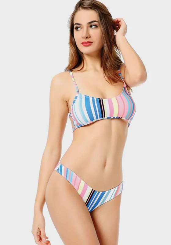 Lightweight swim sets for breathable swim ease -Dixi Striped Padded Bikini