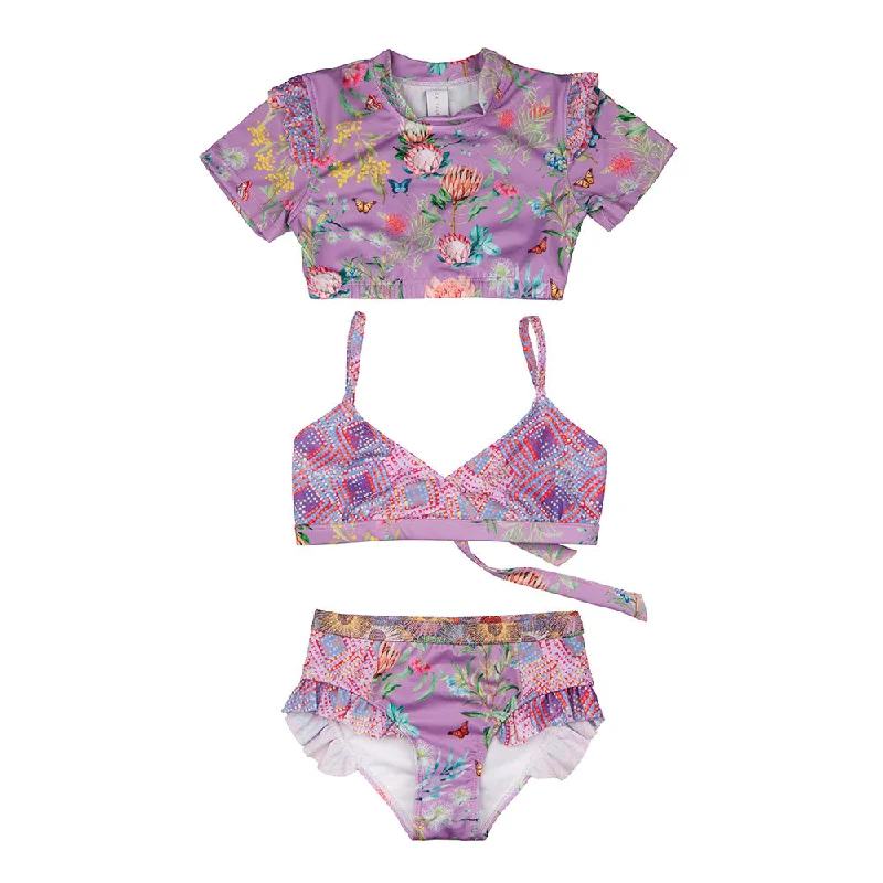 Tropical tankini swim sets for vacation fun -Waltzing Matilda 3 Piece Set (Clancy)