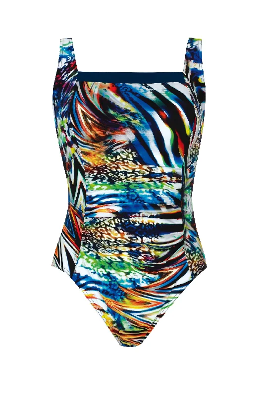 Elastic One-Pieces for Flex -Sunflair Mastectomy Night Blue One Piece