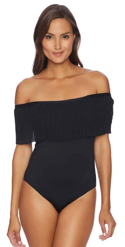 Luxe Aphrodite Plisse (Please Say) Ruffle One Piece Swimsuit