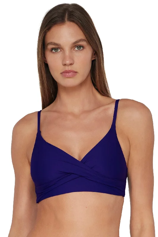 Retro bikini swim sets for nostalgic cool -Sunsets Indigo Lyla Bralette Top