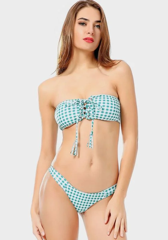 Affordable swim sets for budget-friendly vacation style -Villa Print Push Up Bikini