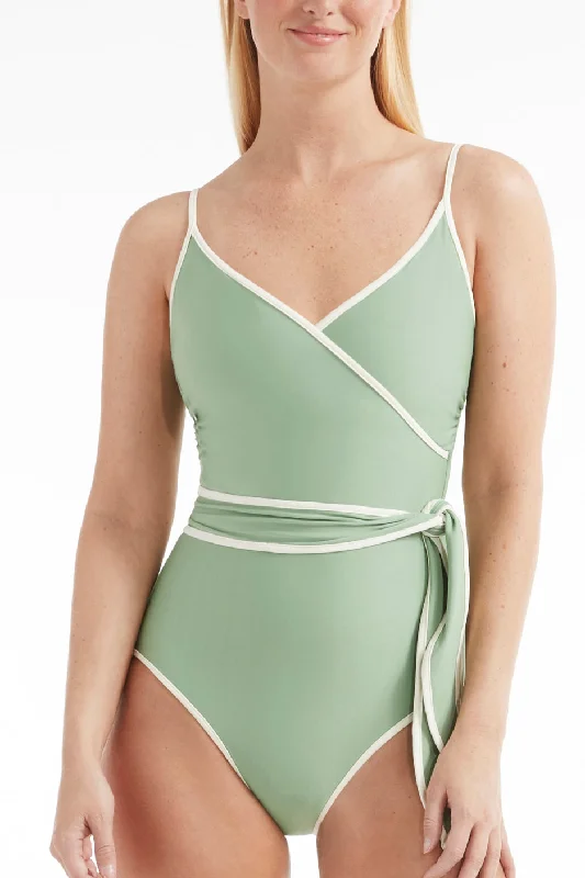 Racing One-Pieces for Speed -Amelia V-Neck Wrap One-Piece Swimsuit