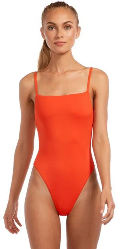 Strapless One-Pieces for Glamour -Vitamin A EcoLux Edie Full Coverage One Piece Swimsuit in Papavero