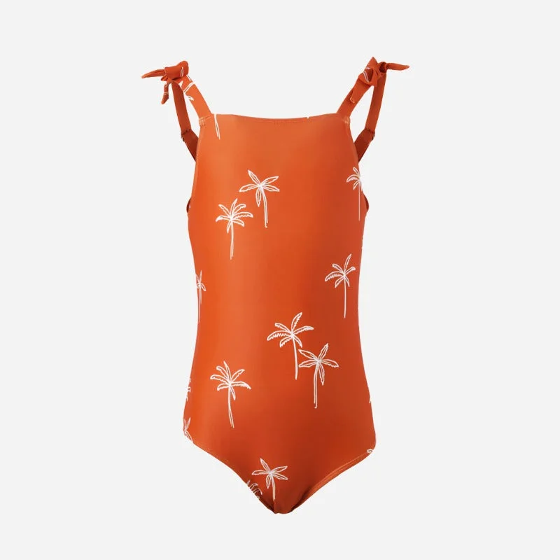 Halter One-Pieces for Chic -Palm Desert Girls Swimsuit with Bow