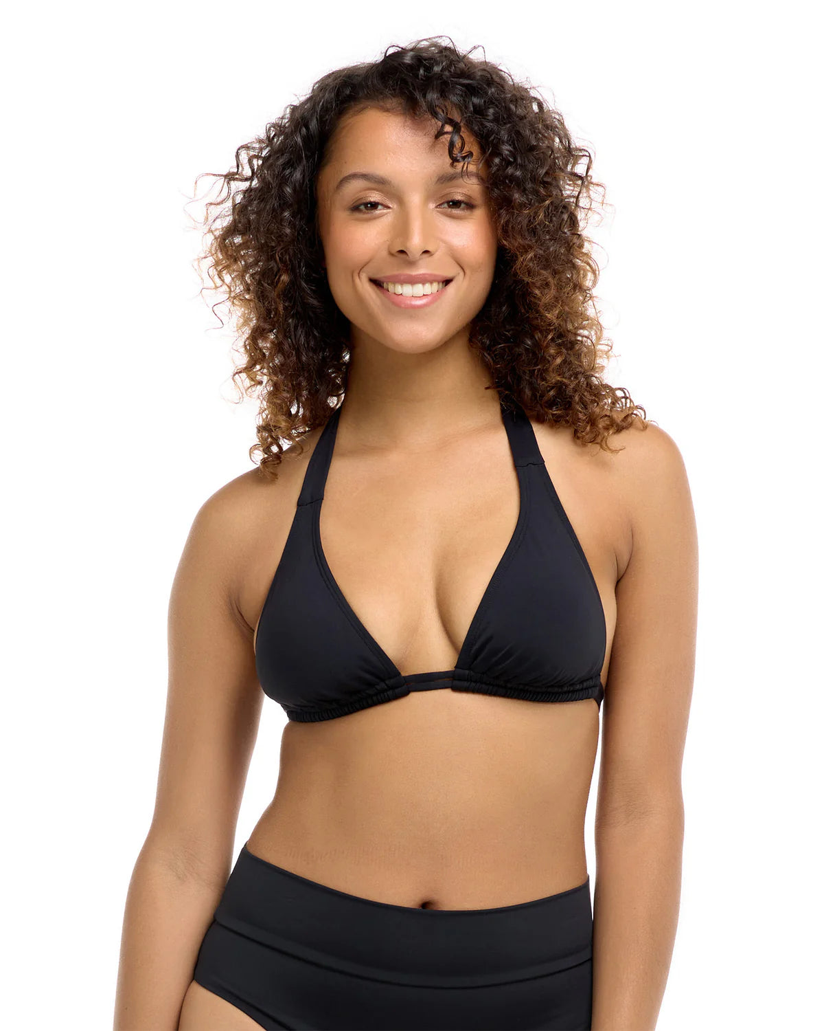 Yoga One-Pieces for Flexibility -Celeste Triangle Slider In Black - Skye