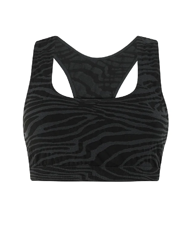 Workout One-Pieces for Gym -ELATED Bra Top | Zebra Jacquard