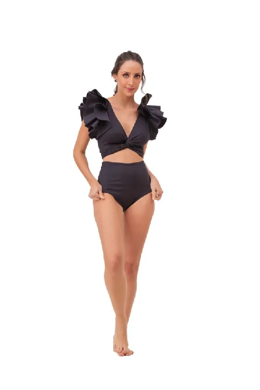 Bright swim sets for standout beach flair -Bikini Emperatriz  Negro Unicolor