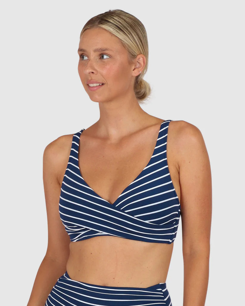 Blue One-Pieces for Classic -All Aboard Wrap Bra In Indigo - Baku