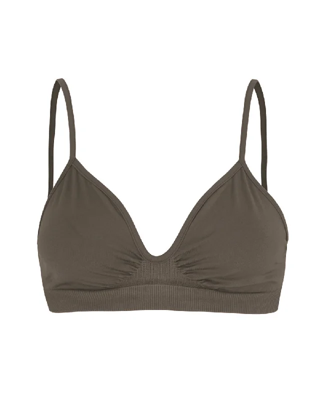 Halter One-Pieces for Chic -LIBERATED Bra Top | Muddy Grey