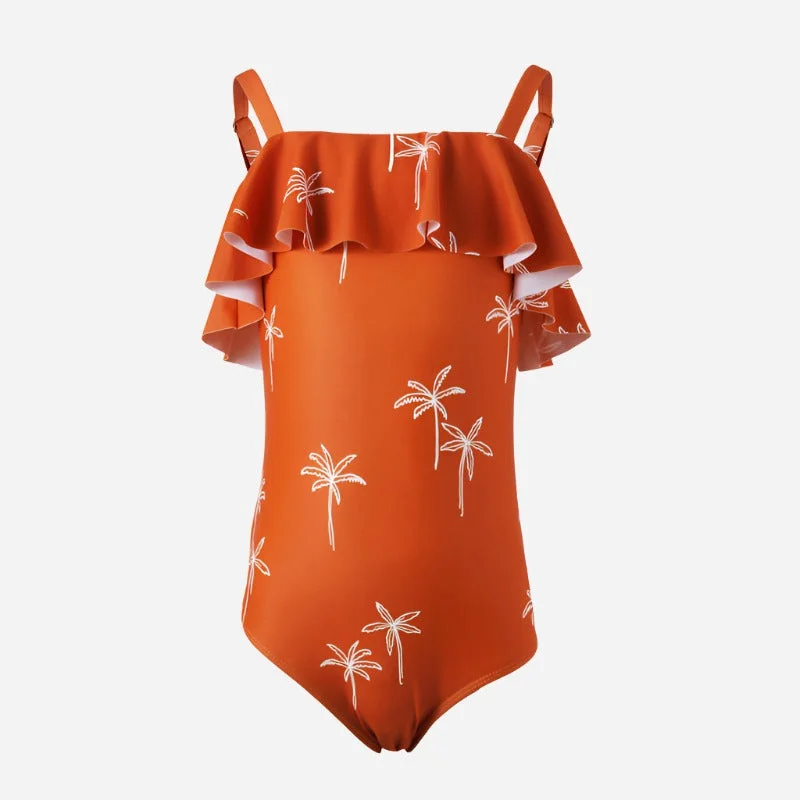 Wrap One-Pieces for Versatile -Palm Desert Girls Swimsuit with Frill