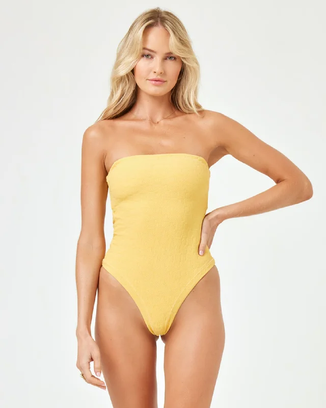 Open-Back One-Pieces for Sexy -Seashell La Femme One Piece - Honey