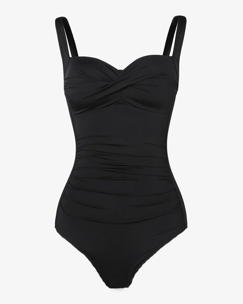 Wool One-Pieces for Warmth -Midnight Black Women's One-Piece Swimsuit