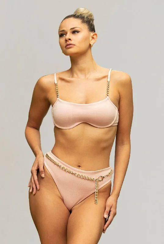 Cute swim sets with playful bow details -Coco Underwire Bikini Set | Quartz Pink