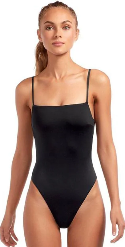 Faux Leather One-Pieces for Cheap -Vitamin A EcoLux Edie One Piece Swimsuit in Black