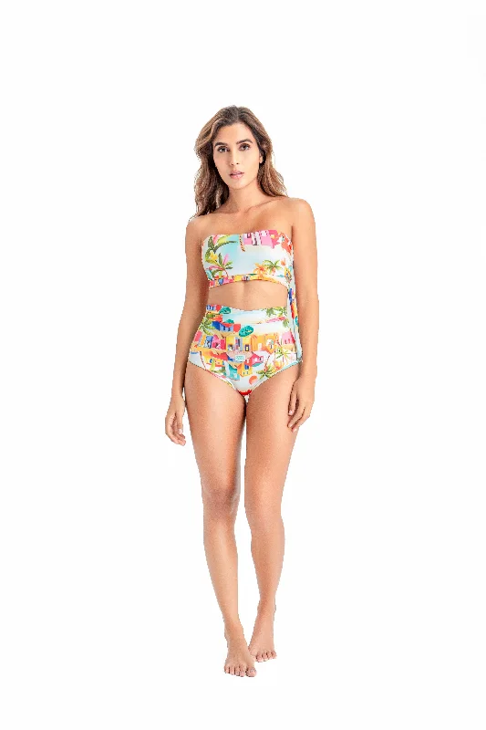 Retro swim sets for vintage-inspired beachwear -Bikini Adela Isla Islote