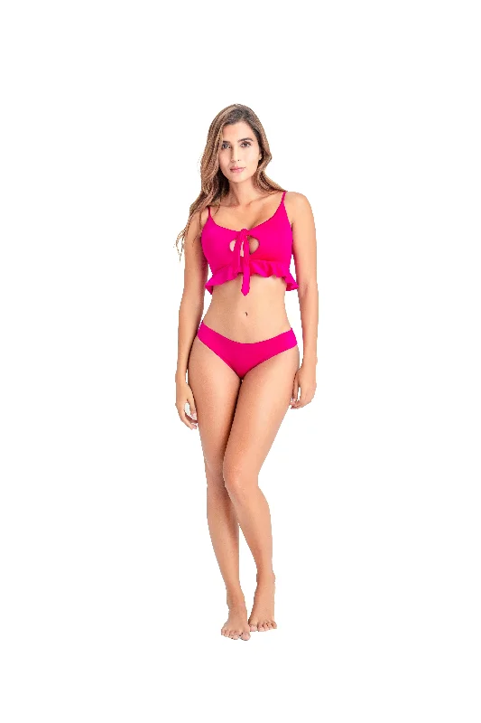 Lightweight swim sets for quick-drying swim comfort -Bikini Cayetana Fucsia Unicolor