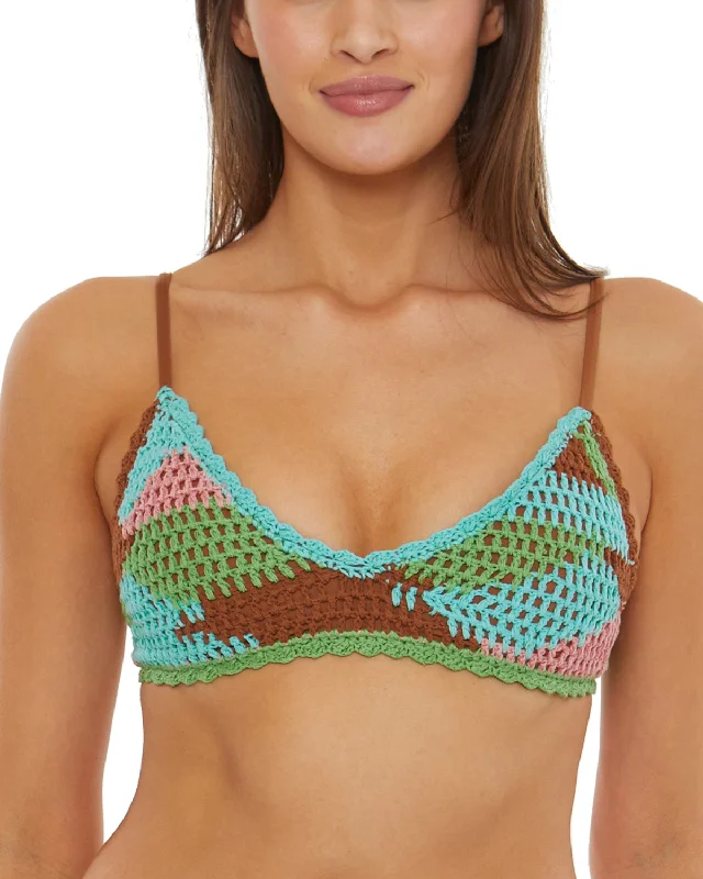 Cute bikini swim sets with tie-front detail -2024 Isabella Rose Melody Bralette Top - 4683244