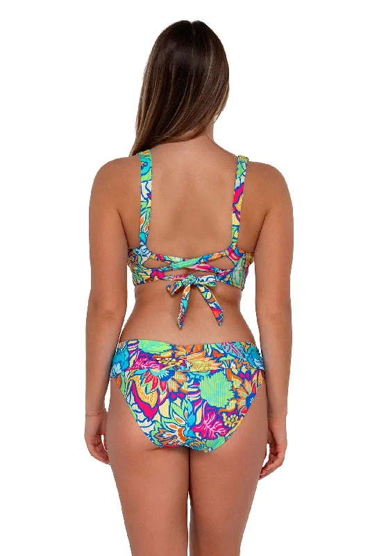 Luxury swim sets with shimmering fabric finish -Sunsets Fiji Sandbar Rib Unforgettable Bottom