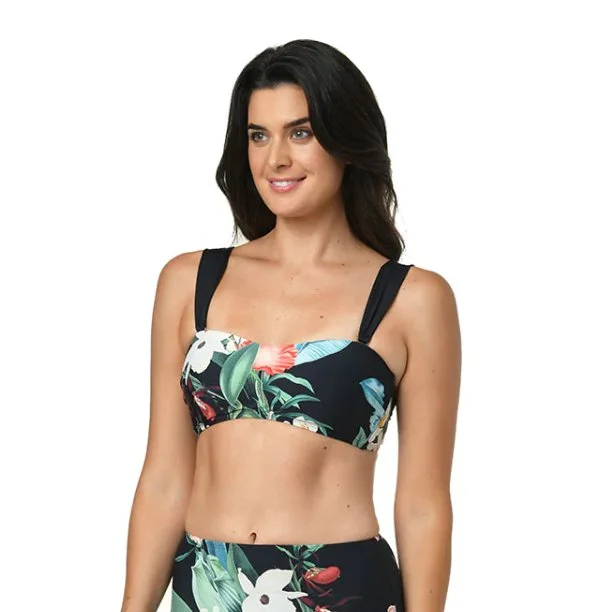 Strapless One-Pieces for Glamour -JANTZEN BOTANICAL BEAUTY ADLEY BANDEAU BRA TOP