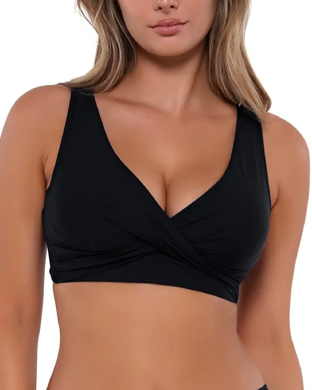 Supportive high-neck swim sets for active days -2025 Sunsets Solids Elsie (D+) Top (More colors available) - 523S