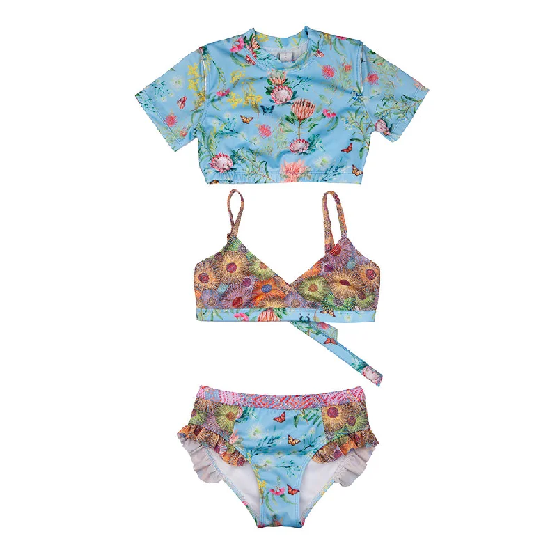 Cute swim sets with playful bow details -Waltzing Matilda 3 Piece Set (Banjo)