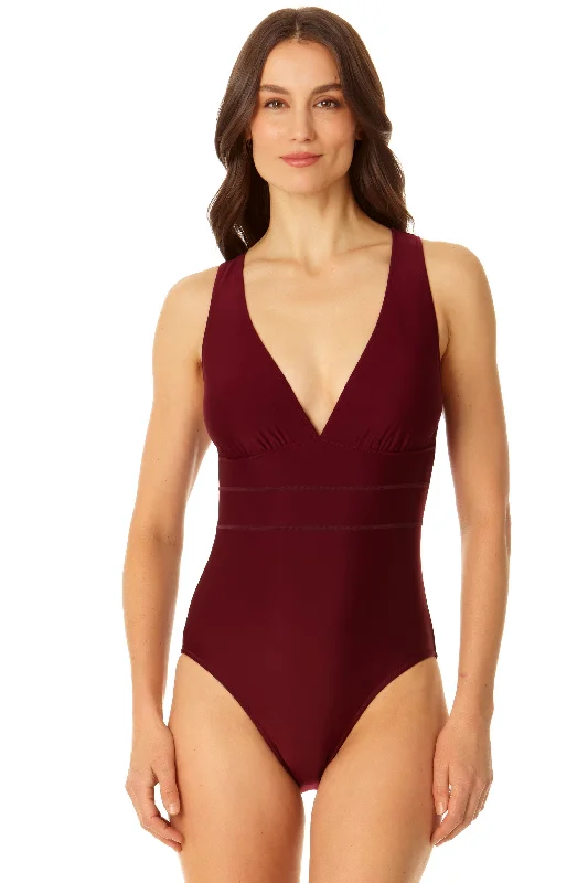 White One-Pieces for Elegant -Coppersuit - Women's Sporty One Piece Swimsuit