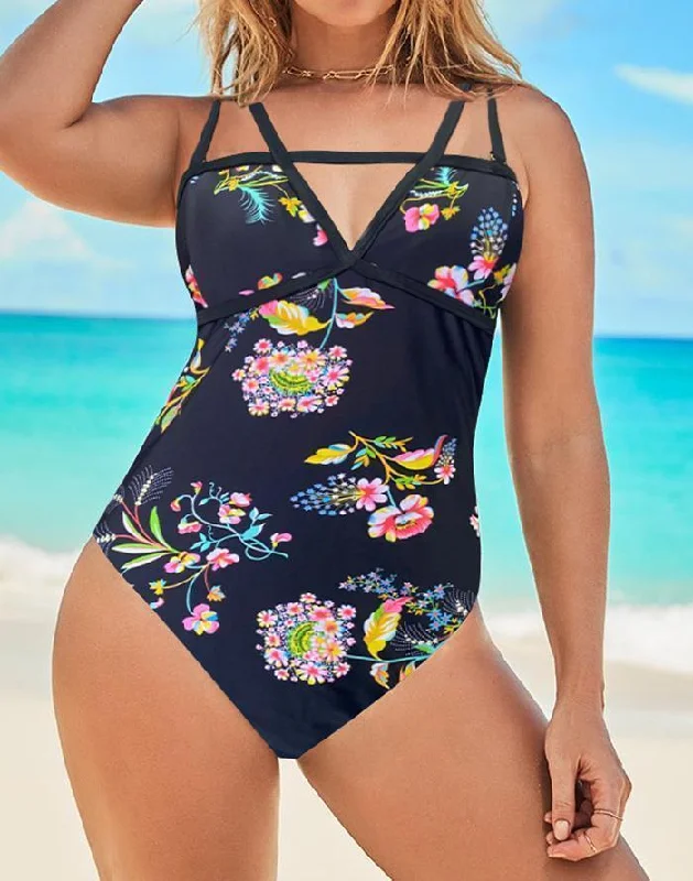 Capri One-Pieces for Playful -Flower Cut One Piece Swimsuit