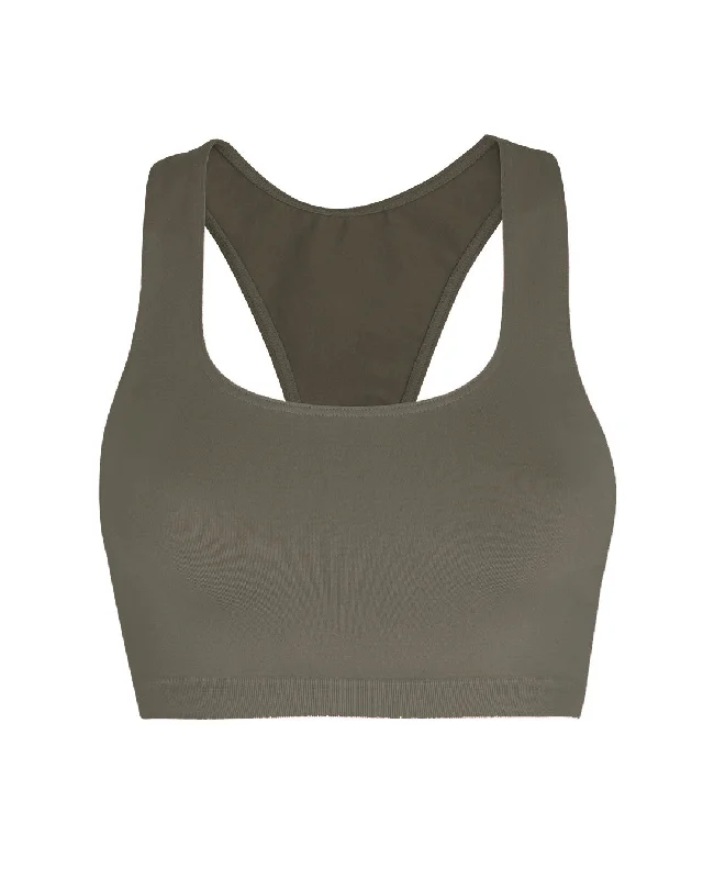 Snowboard One-Pieces for Slopes -ELATED Bra Top | Muddy Grey