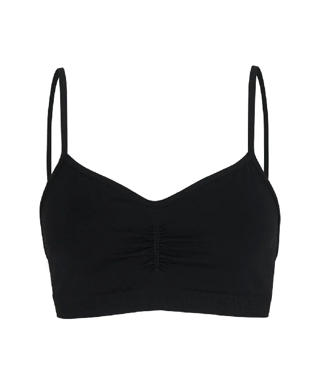 Adjustable One-Pieces for Fit -POISE Bra Top | Black