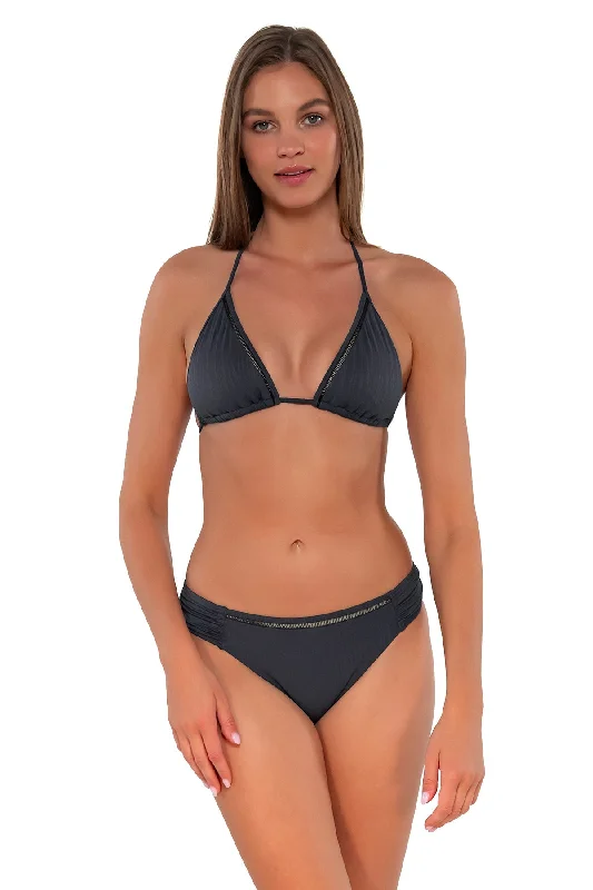 Affordable tankini swim sets for swim deals -Sunsets Slate Seagrass Texture Laney Triangle Top