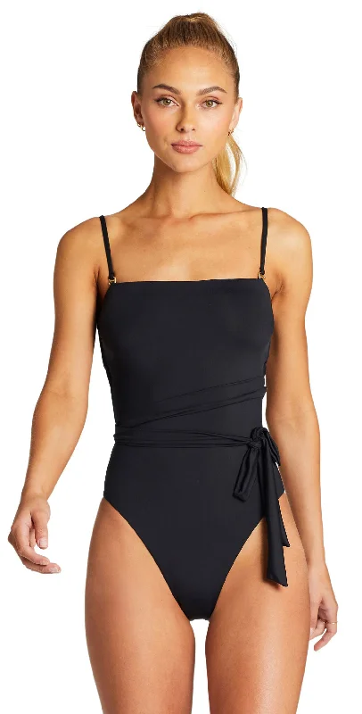 Printed One-Pieces with Patterns -Vitamin A EcoLux Marylyn One Piece Swimsuit in Black