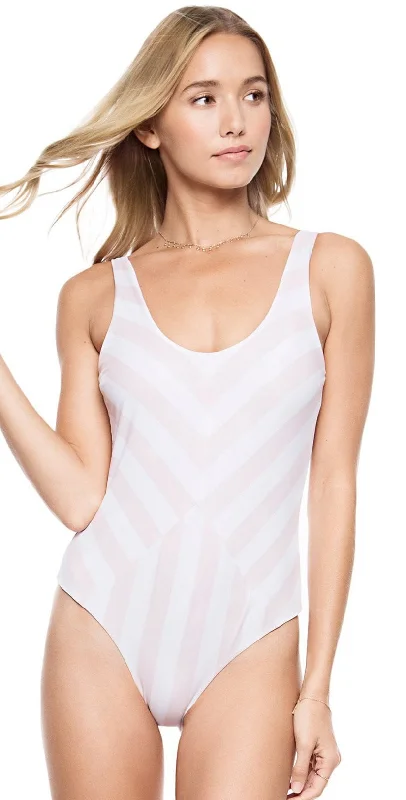 Maternity One-Pieces for Pregnancy -Tori Praver Genevie One Piece Swimsuit 1S18SOGESS-WHT