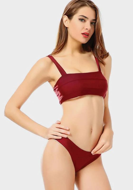 Durable swim sets for frequent pool use -Bestia Bandeau Bikini