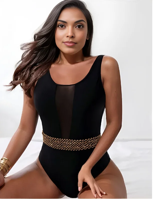 Cocktail One-Pieces for Event -Black Allure Swimsuit