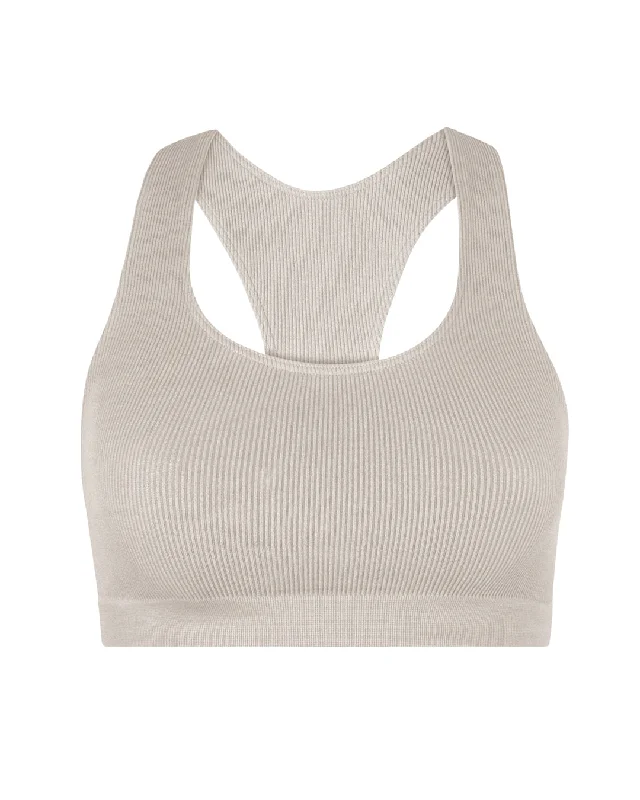 Nursing One-Pieces for Mothers -RIBBED ELATED Bra Top | Taupe