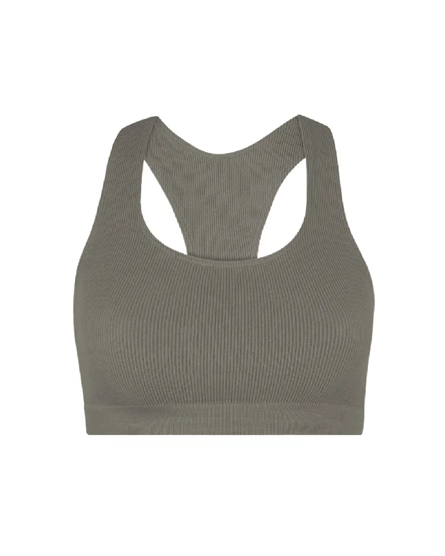 Cocktail One-Pieces for Event -RIBBED ELATED Bra Top | Muddy Grey