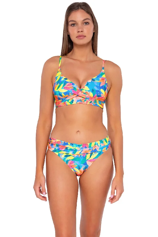 Adjustable high-neck swim sets for perfect fit -Sunsets Shoreline Petals Lyla Bralette Top